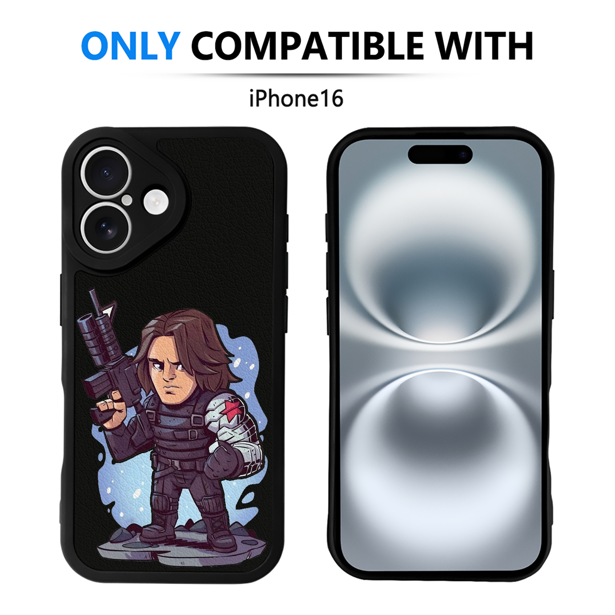 （画像用） アベンジャーズ The Avengers 【iPhone 16シリーズ対応】シリコンスマホケース（レザー調） 材質：シリコン